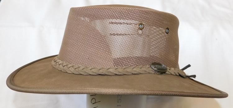 Hat - Barmah Foldaway - Leather + Mesh
